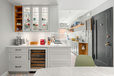 Inspiration for a transitional kitchen remodel in New York