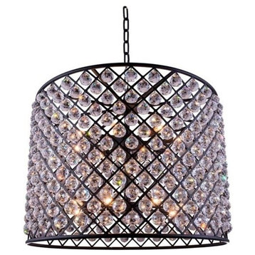 Elegant Lighting Madison 36" 12 Light Royal Crystal Pendant Lamp