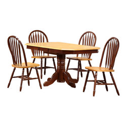 Sunset Trading - Sunset Trading Oak 5 Piece Extendable Dining Set DLU-TCP3660-820-NLO5PC - Dining Sets