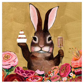 "Carrot Cake Bunny With Sweets" Canvas Wall Art by Eli Halpin
