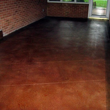 Stained Concrete Breezeway Floor