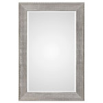 Uttermost - Uttermost Leiston Metallic Silver Mirror - Heavily Textured Sloped Profile Finished In A Metallic Silver, Accented With A Fluted Antiqued Silver Edge. Mirror Features A Generous 1 1/4" Bevel And May Be Hung Horizontal Or Vertical. Uttermost's Mirrors Combine Premium Quality Materials With Unique High-style Design. With The Advanced Product Engineering And Packaging Reinforcement, Uttermost Maintains Some Of The Lowest Damage Rates In The Industry. Each Product Is Designed, Manufactured And Packaged With Shipping In Mind.