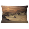 Beautiful Brown Fantasy Terrain Landscape Printed Throw Pillow, 12"x20"