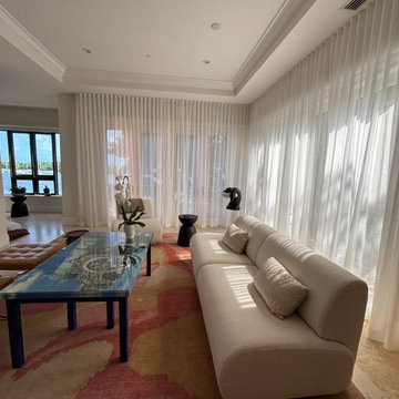 Sheer and blackout drapes