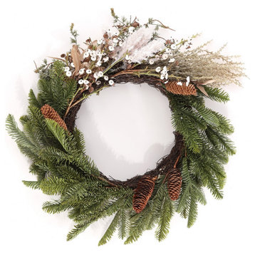 Safavieh Faux 21" Pine and Olive Leaf Wreath