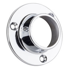 1//4, 1//2, 3//4 Choose Your Accurate Size Polish Chrome Oval Tubing with End Supports 4 Pro-Pack Long Oval Wardrobe Tube Closet Rod Pack