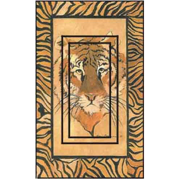 Tiger Single Rocker Peel and Stick Switch Plate Cover: 2 Units
