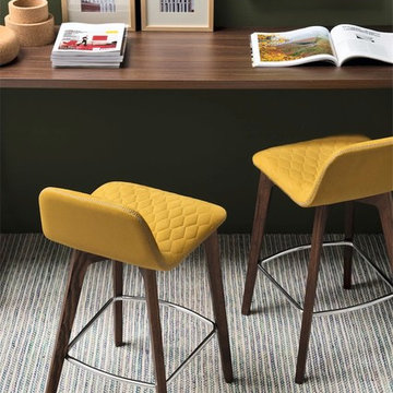 Sami Stool - Smoke Frame and Oslo Mustard Yellow Seat Finish