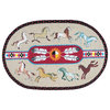 Native Horses Oval Patch 20"x30"