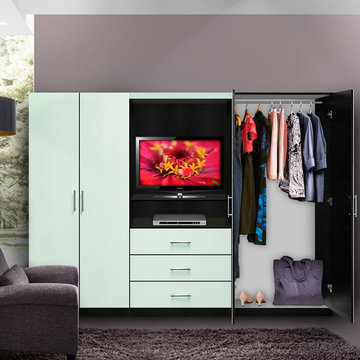 Aventa Bedroom Wall Unit - TV Unit w Drawers and Doors