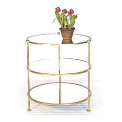 Worlds Away Furniture Worlds Away 3-Tier Gold Leafed Table  1 to 2 week free shi - Side Tables And End Tables