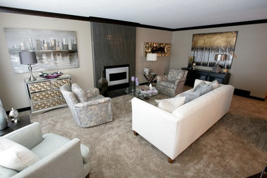 Minimalist family room photo in Other