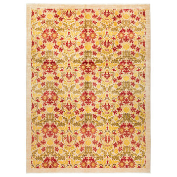 Arts and Crafts, Hand-Knotted Area Rug, 8'10"x11'7", Sand