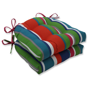 St. Lucia Stripe Reversible Chair Pad Set of 2