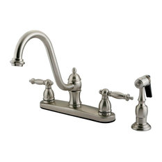 50 Most Por Belle Foret Kitchen Faucets For 2018 Houzz Kingston Br Double Handle 8 Centerset Kitchen Faucet With Sprayer Kb3118tlbs
