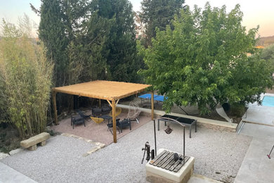 Réalisation d'une terrasse.