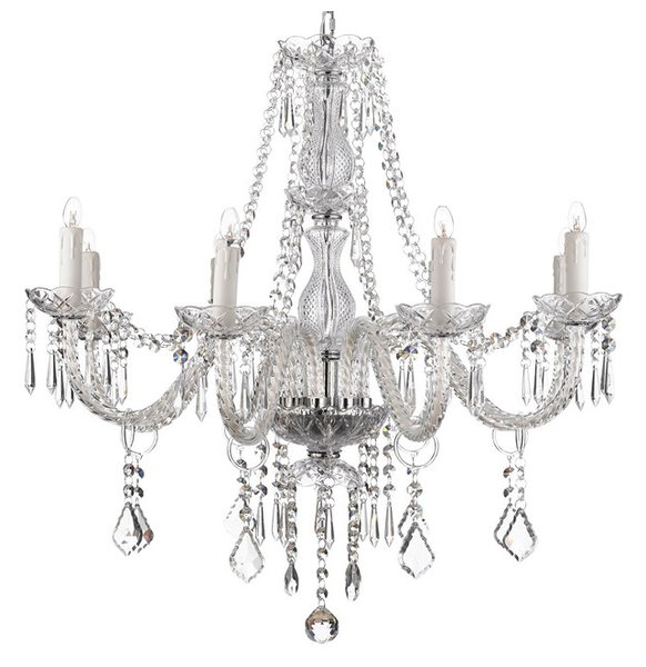 8 Light Crystal Chandelier Traditional Chandeliers By Gspn 8 Light Crystal Chandelier