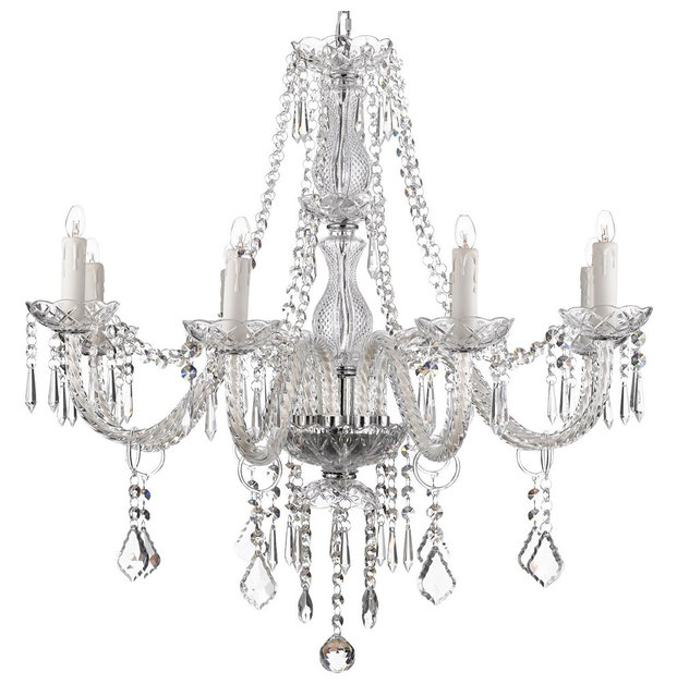 8 Light Crystal Chandelier Traditional Chandeliers By Gspn 8 Light Crystal Chandelier
