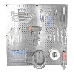Metal Pegboard Organizer Starter Kit - Storage And Organization