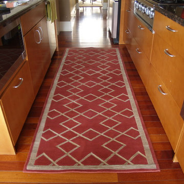 Wool/Silk Modern Runner for Kitchen.