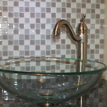 BM-359BN Vessel Faucet with TIG-8048 Glass Vessel