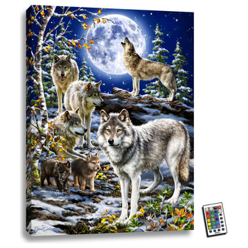 "The Spirit of the Pack" 18x24 Fully Illuminated LED Wall Art