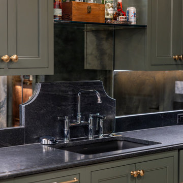 Traditional Basement Remodel with Custom Bar & Entertainment Spaces