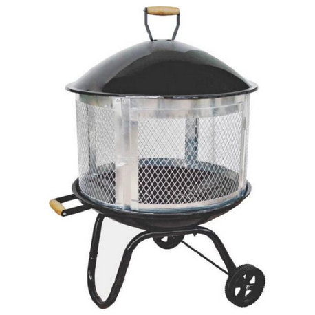 Homebasix KY181 Steel Outdoor Fireplace Firepit, 28"