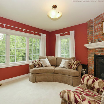 Wonderful Den with New White Windows - Renewal by Andersen Greater Toronto, Onta