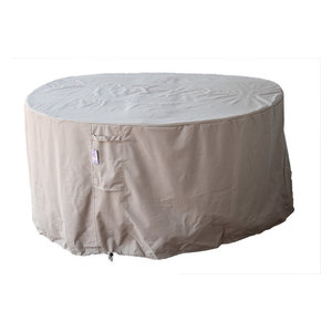 All Weather Outdoor Furniture Covers Beige Contemporary Outdoor Round Dining Patio Furniture Cover Beige All Weather 90 X31