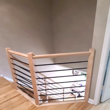 New Horizontal Metal and Wood Railings