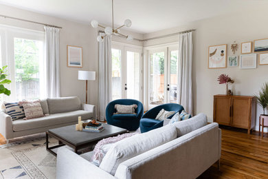 Living room - transitional living room idea in Charlotte