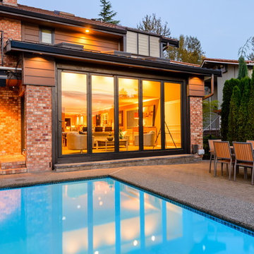 Poolside Dream Renovation: Renton Remodel using NanaWall Patio Doors