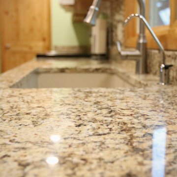 Rustic Hickory Cabinets Newly Remodeled Kitchen