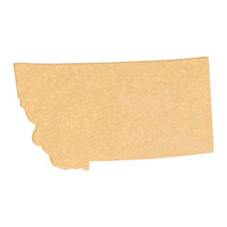 CuttingBoards.net - State Shaped Cutting Boards, Brown Richlite, Montana - Cutting Boards