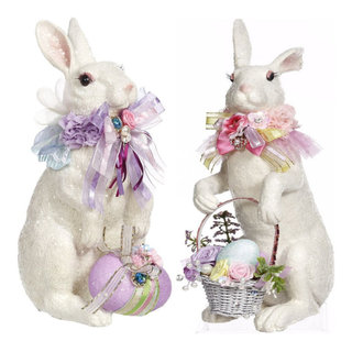 Mark Roberts Jeweled Rabbit and Bird 21 Figurine