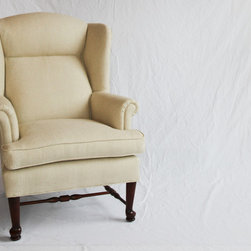 Linen Wingback Arm Chair - Armchairs And Accent Chairs