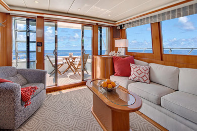 Living room - coastal living room idea in Seattle