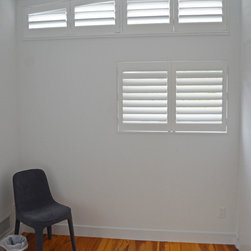 Custom Interior Window Shutter for Irregularly Shaped Windows - Interior Shutters