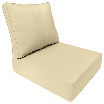 |COVER ONLY| Outdoor Piped Trim Small Deep Seat Backrest Pillow Slipcover AD103