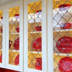 Custom Cabinet Glass Inserts - Kitchen Cabinetry