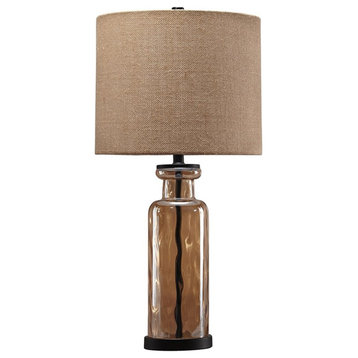 Ashley Furniture Laurentia Glass Table Lamp in Champagne