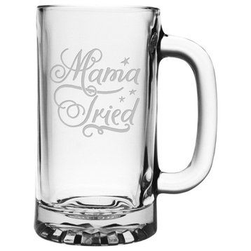 "Mama Tried" Pub Beer Mugs, Set of 4