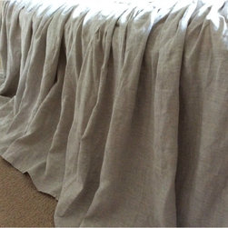 natural linen bedskirt - Bedskirts