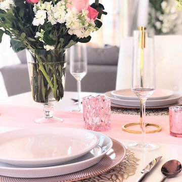 Gold & Blush Tablescape