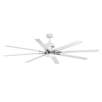 Vast Collection 72" 16W LED 8 Blade Fan, White