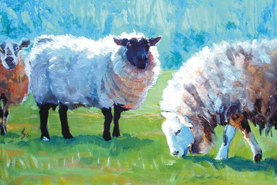 Sheep Paintings For a Country Home