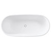 68.5 in. Free Standing Solid Surface Soaking Tub in Matte White
