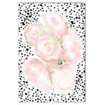 DDCG - Blush and Pin Dot Blooms 1 Canvas Wall Art, 24"x36"x1.25 - This 24x36 premium gallery wrapped canvas features beautiful blush blooms . The wall art is printed on professional grade tightly woven canvas with a durable construction, finished backing, and is built ready to hang. The result is a remarkable piece of wall art that will add elegance and style to any room.