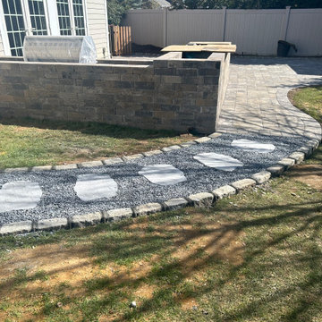 Outdoor Kitchen, Patio, Walkway and Landscape